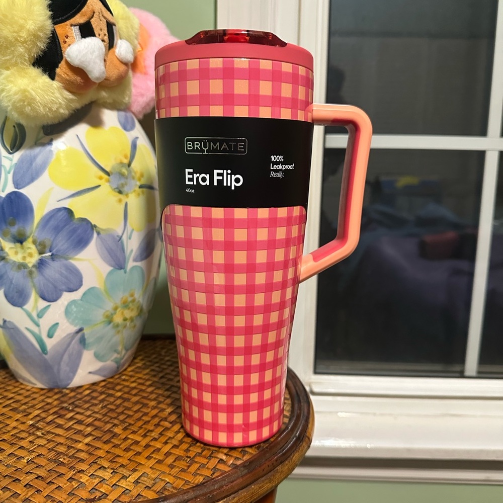 BrüMate Era Flip 40oz Peach Gingham